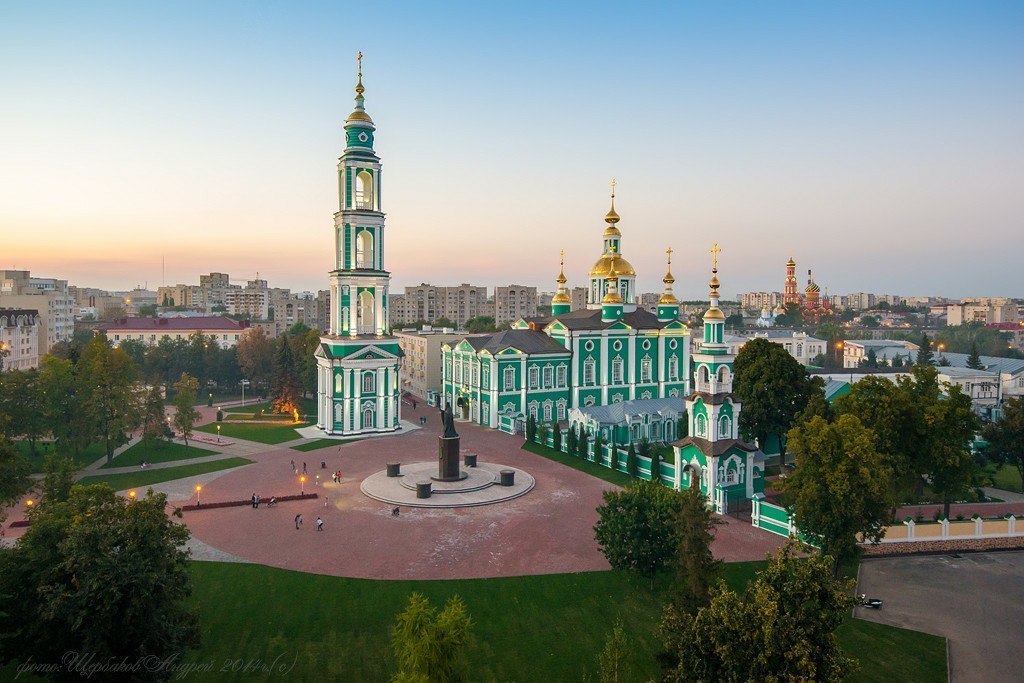 Спасо Преображенский собор Тамбов зимой