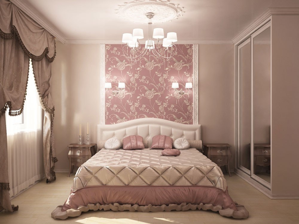 Спальня В Пыльно Розовых Тонах