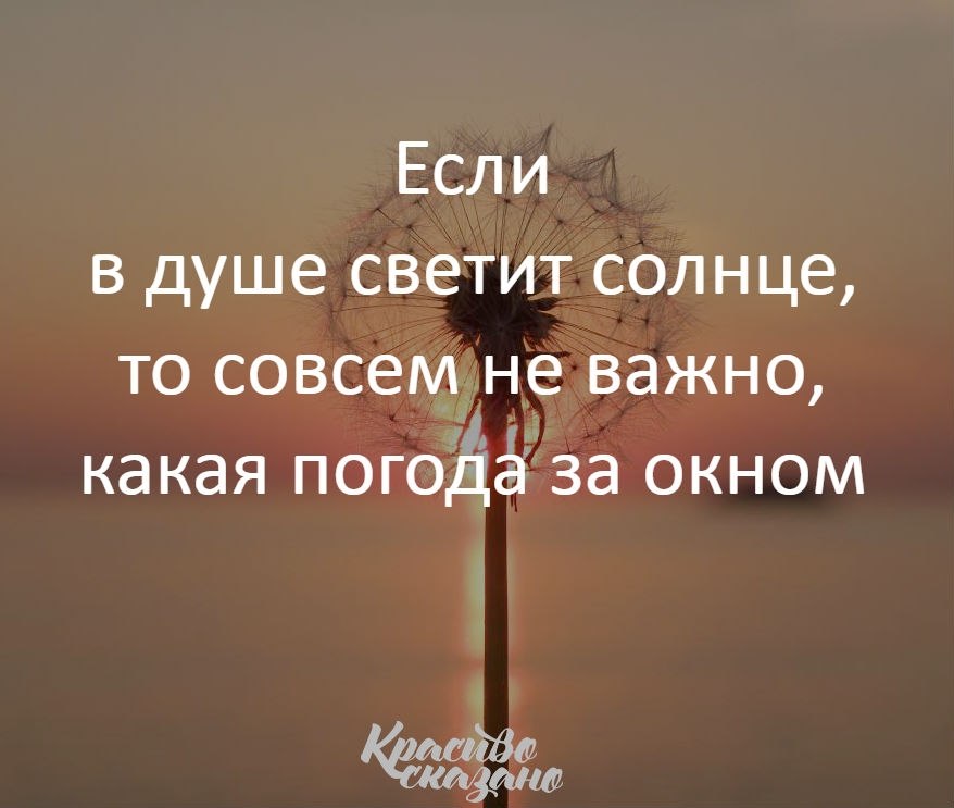 Не важно какая погода за окном важно какая погода в душе картинки с добрым утром