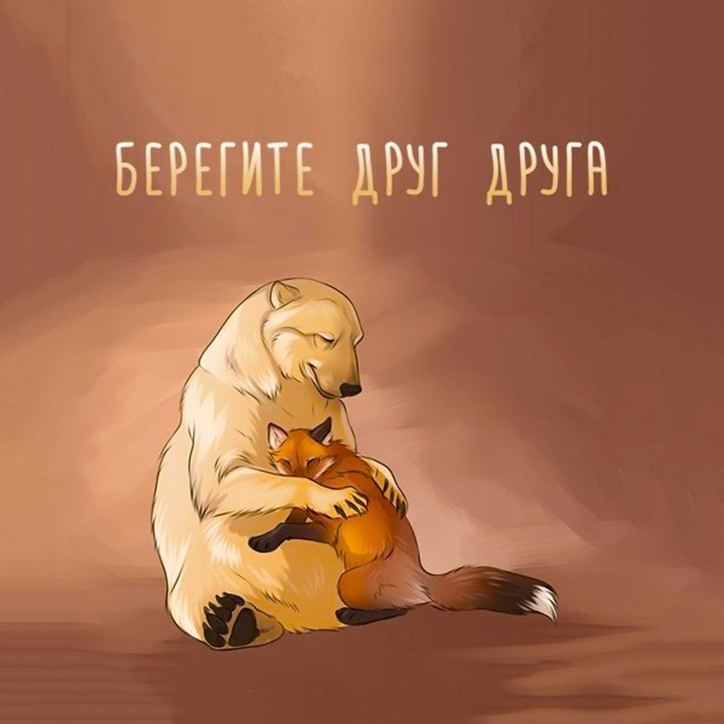 Лиса и медведь любовь