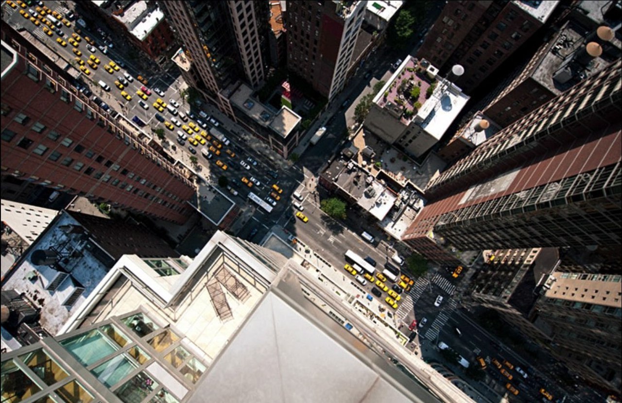 Небоскребы Нью-Йорка вид с крыши