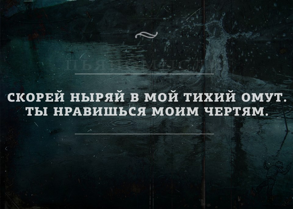 Скоро в голове. Скорей ныряй в мой тихий. Скорей ныряй в тихий омут. Ныряй в мой тихий омут. В тихом омуте цитаты.