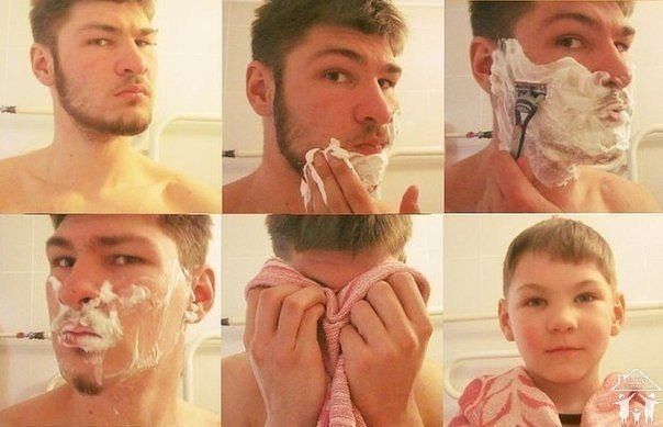 Как наш папа бреется