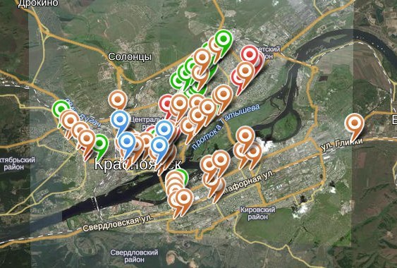 Карта камеры видеонаблюдения красноярск