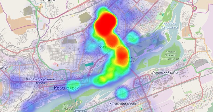 Тепловая карта онлайн создать