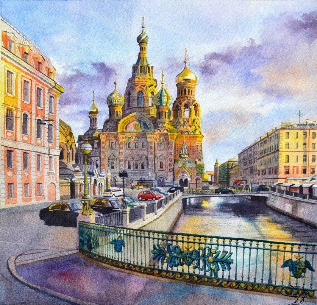 Санкт петербург картинки рисованные