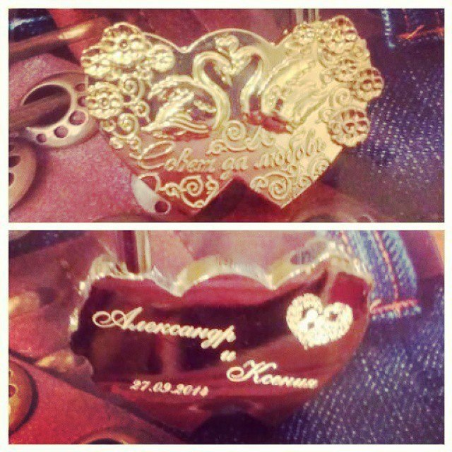 Гравировка на свадебном замочке ... - Гравировка в Екатеринбурге ...