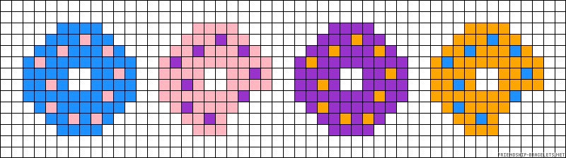 Пончик из бисера схема