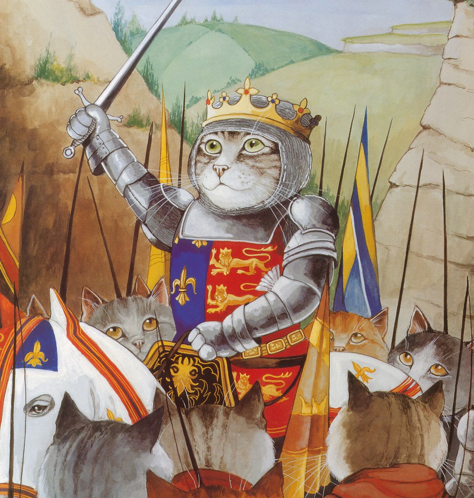 Кот в рыцарских доспехах