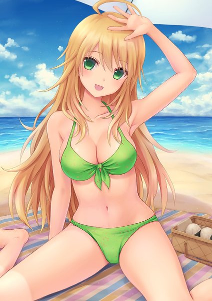 Anime girl in bikini