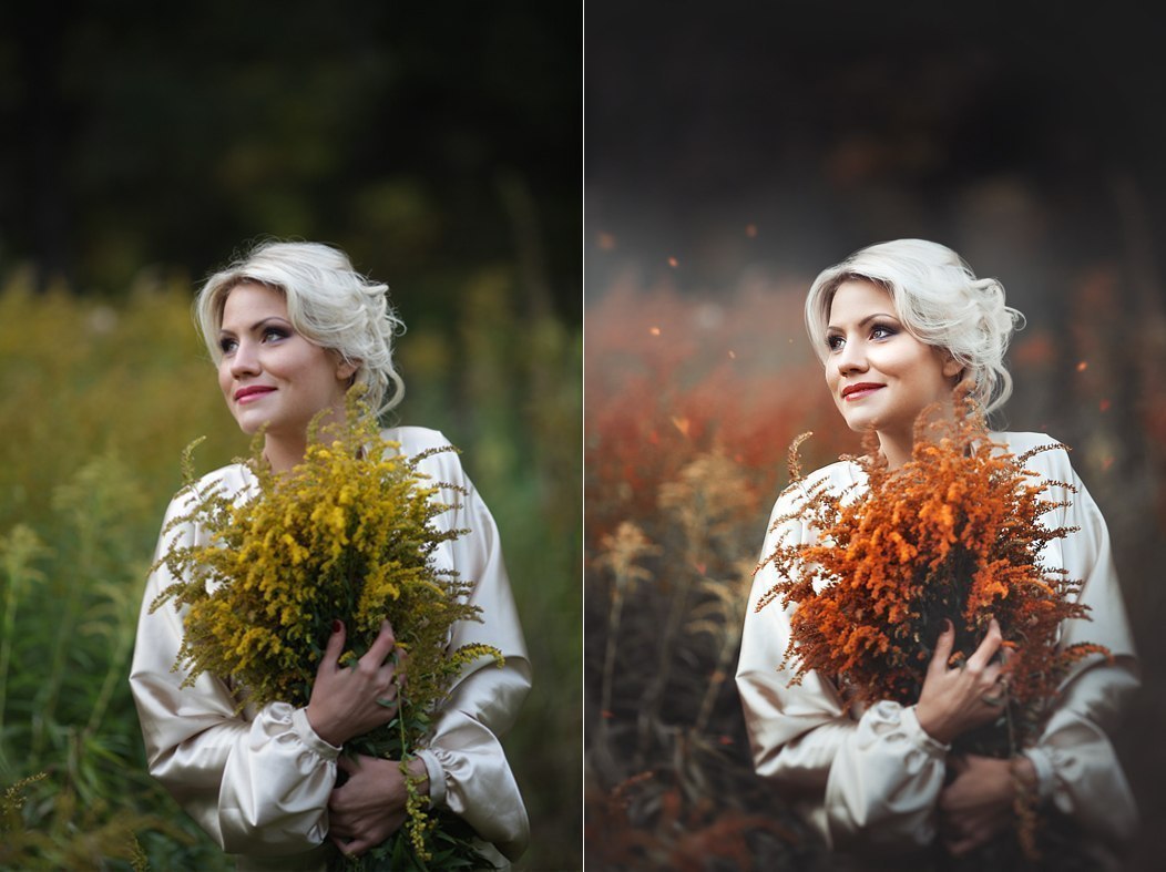 Обработка фото до и после фото
