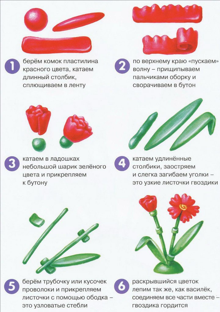 Схемы лепки для детей