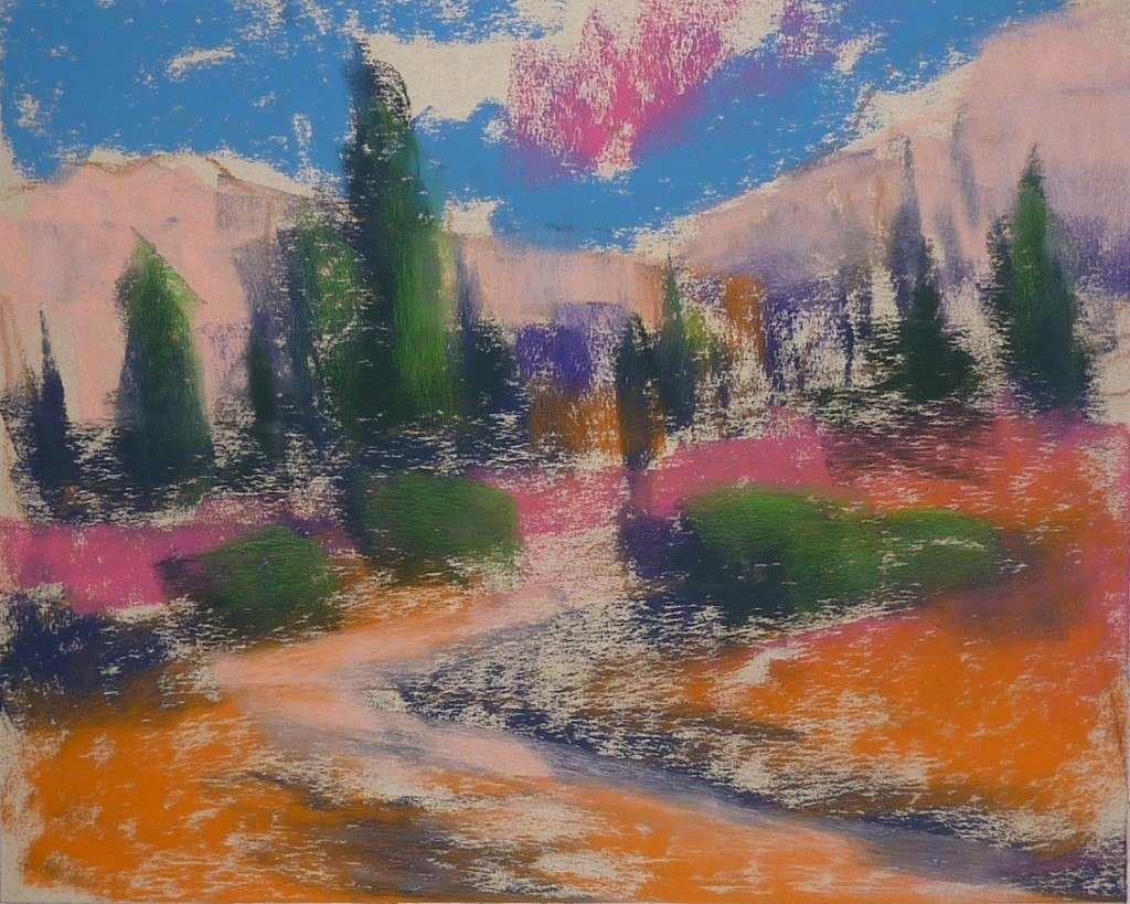 Oil Pastel живопись пейзажи