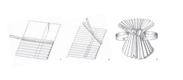 Схема как сделать вазу из бумаги
