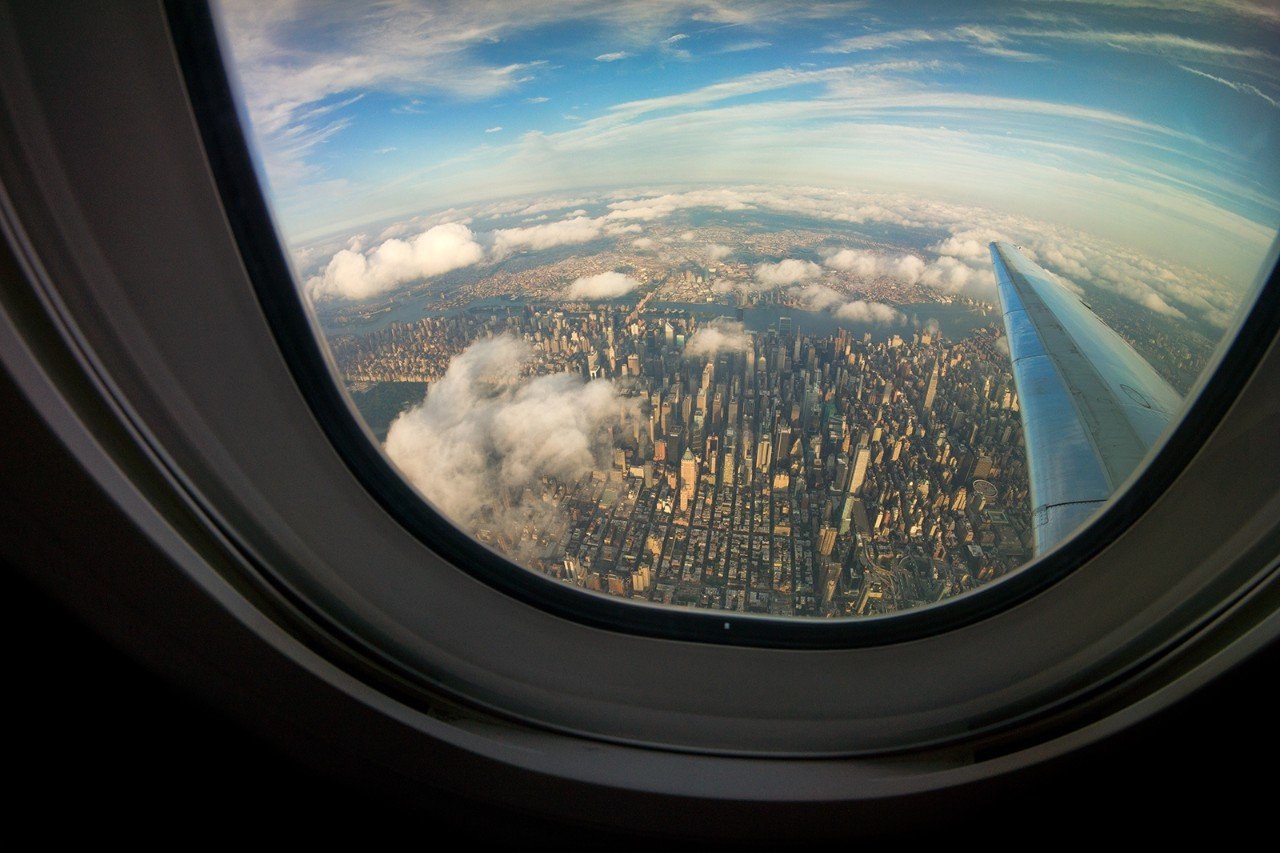 Фото в самолете из окна