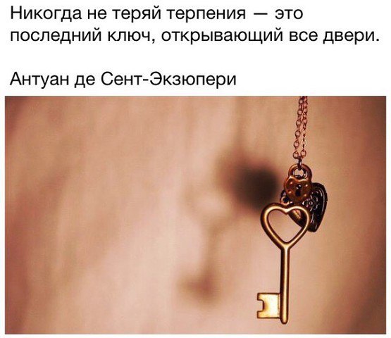Никогда не теряй терпения это последний ключ открывающий все двери картинки