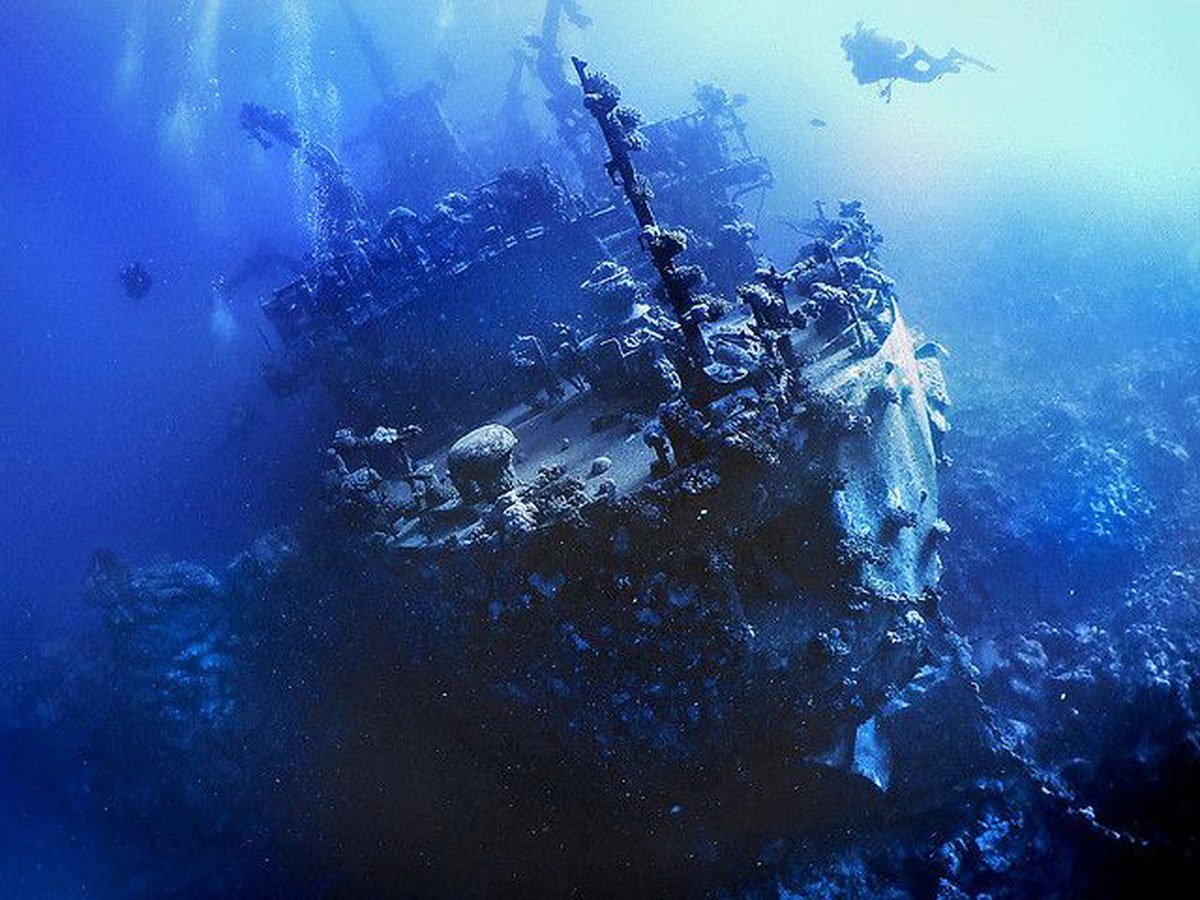 Затонувшие корабли на дне моря