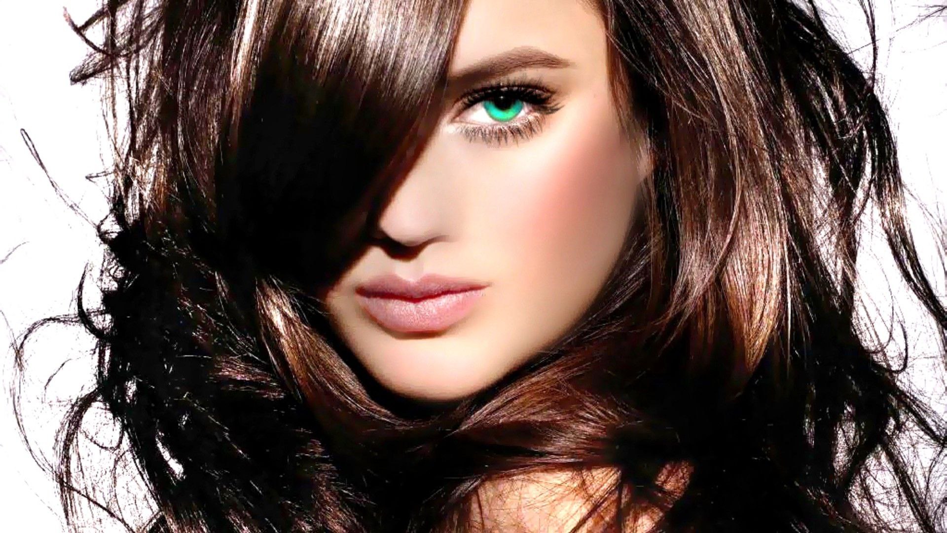 Каштановый цвет волос фото для зеленых глаз и светлой кожи фото