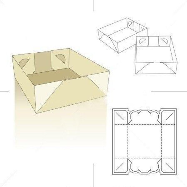 Как сделать коробку для торта своими руками схема