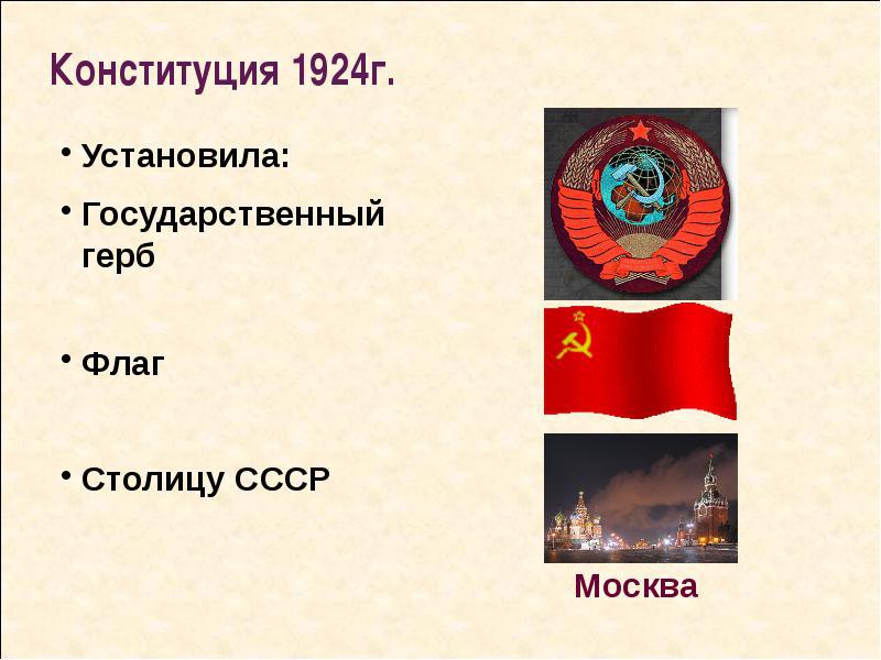 Образование ссср конституция ссср 1924 г презентация