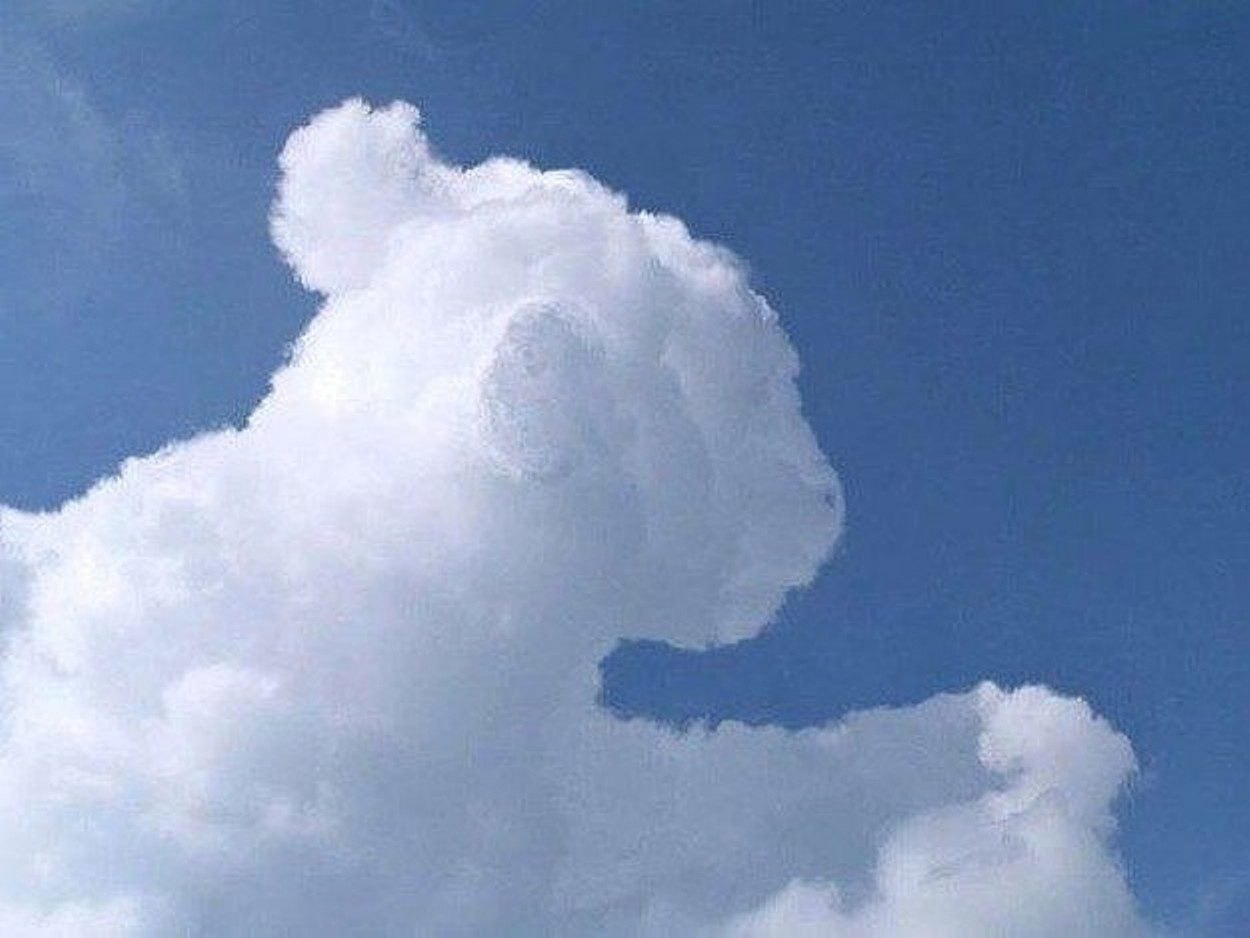 Причудливые облака в небе