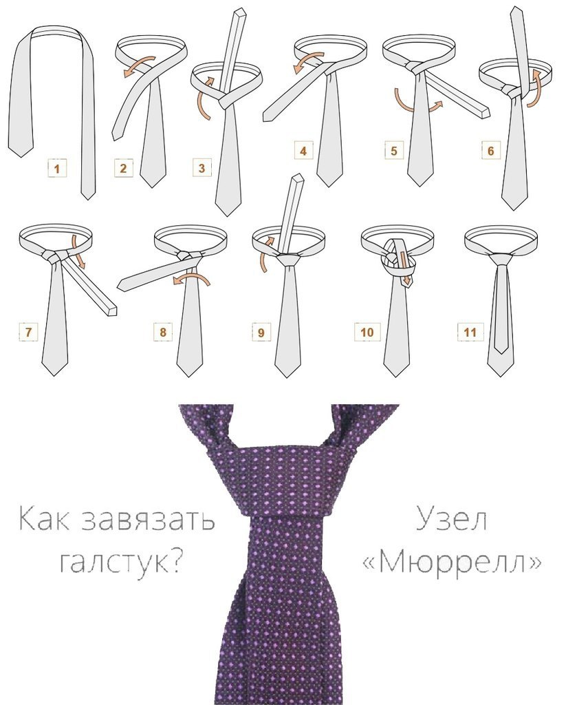 Завязать галстук пошагово фото простой способ