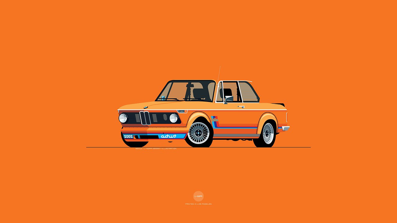 BMW 2002 Turbo оранжевый