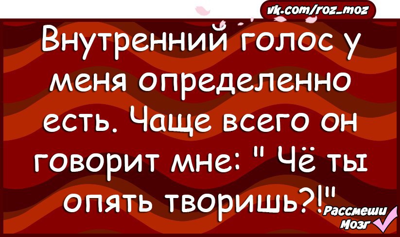 Плохой внутренний голос. Внутренний голос юмор. Мой внутренний голос. Внутренний голос смешные картинки. Анекдот про внутренний голос.