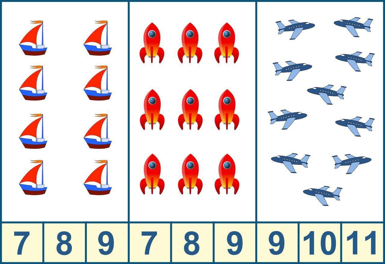 Предметные картинки для детей 6 7 лет для счета