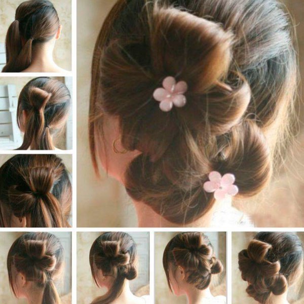 Как делать красивые цветочки для волос
