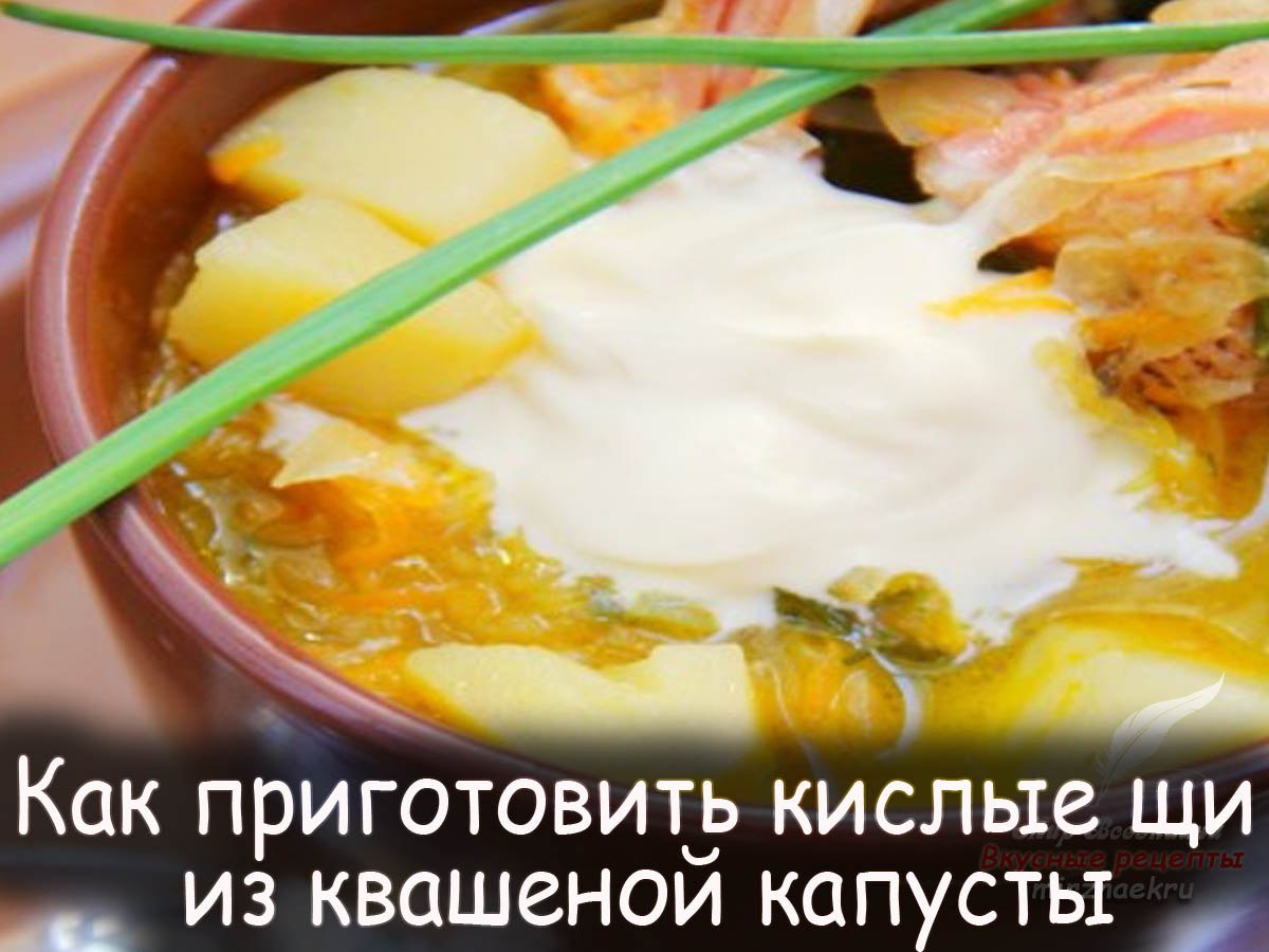 Рецепт кислых щей с квашеной капустой в скороварке