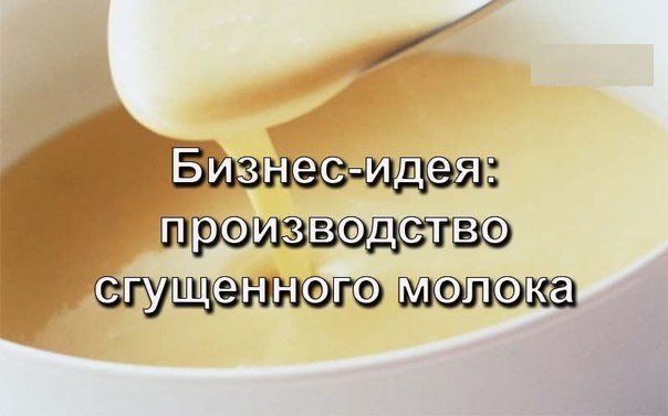 Бизнес план по производству сгущенного молока