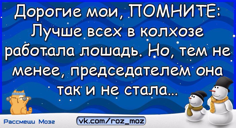 Больше всех в колхозе работала лошадь но председателем картинка