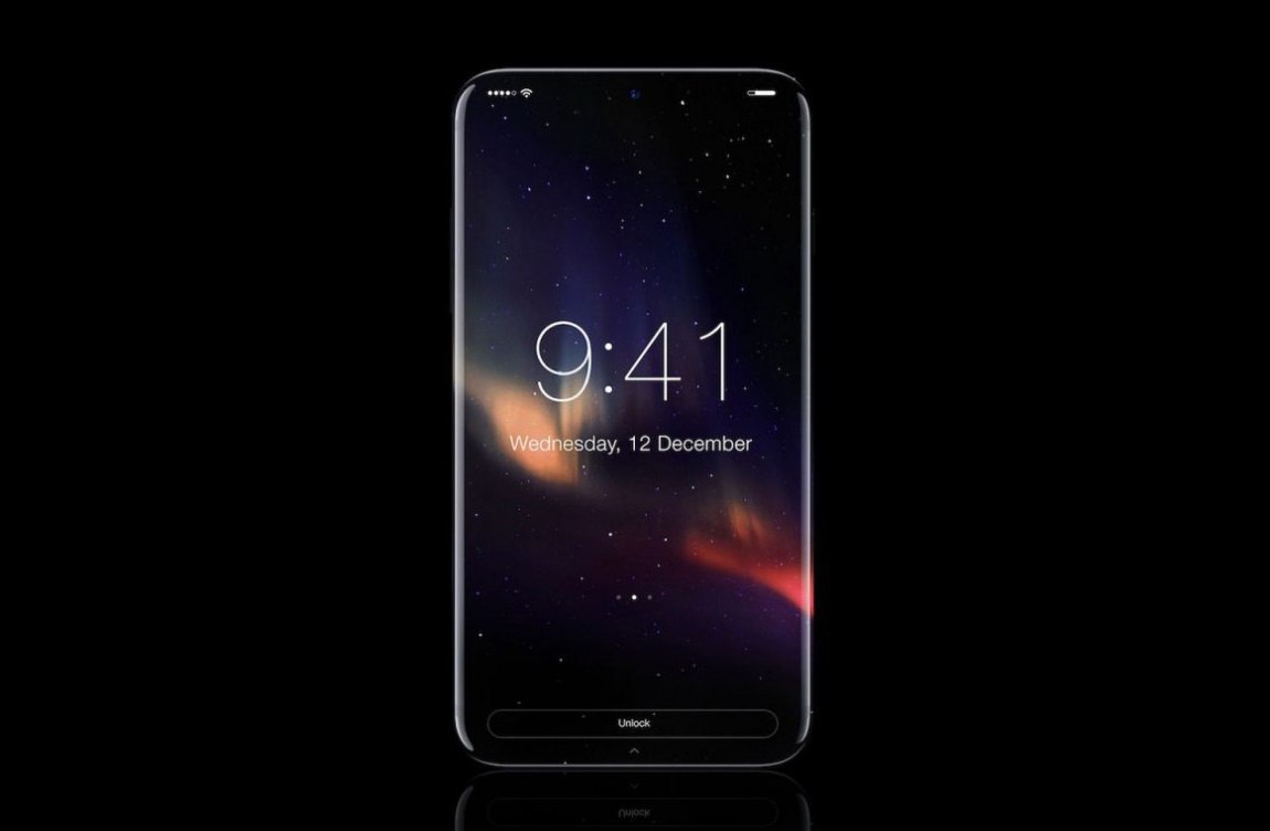 Интересен айфона. Iphone 8 Concept. Iphone 8 с безрамочным экраном. Безрамочный экран айфона. Безрамочный айфон концепт.