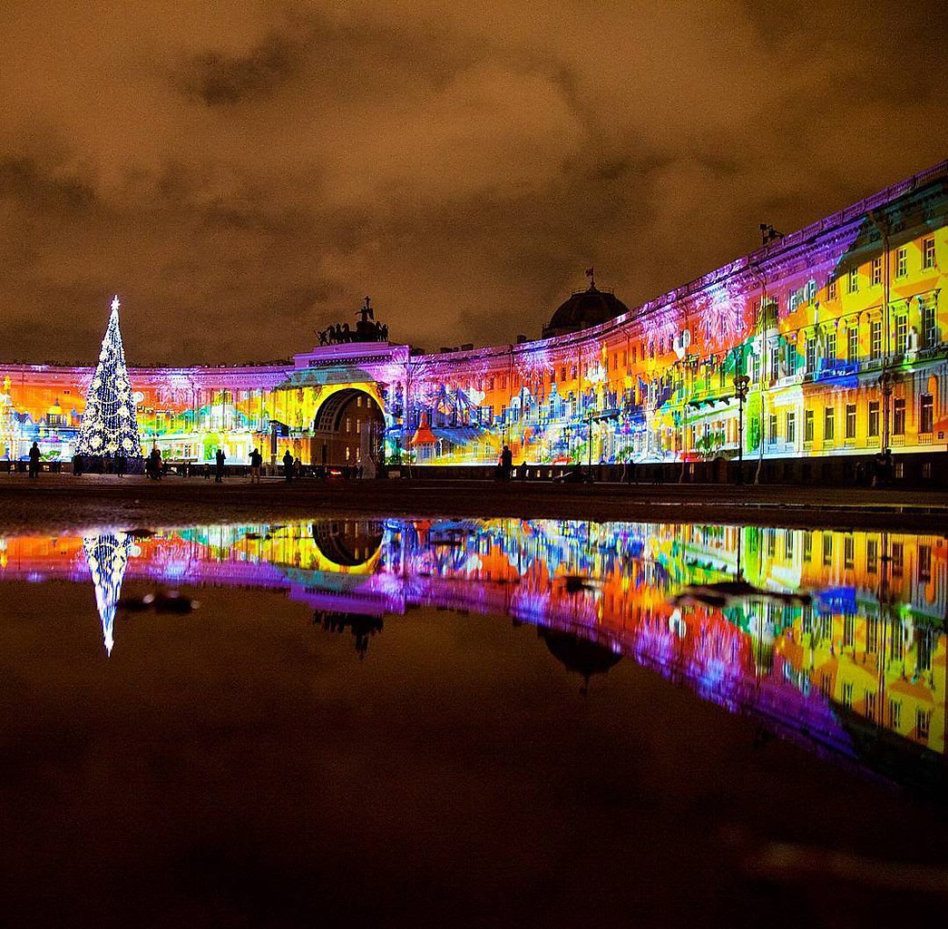 Санкт-Петербург иллюминация, площади