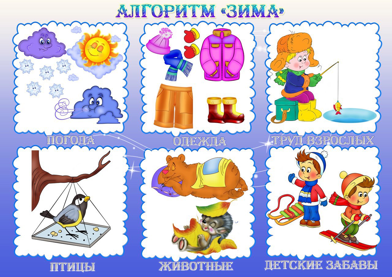 Схема рассказа о времени года