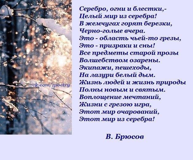 Анализ стихотворения первый снег брюсов по плану