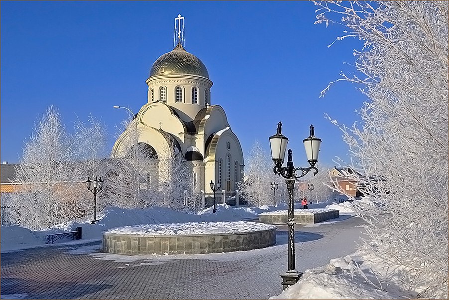 Казанский собор Оренбург зима