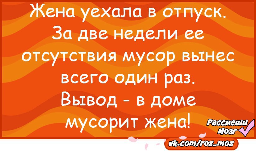 Картинка жена уехала в отпуск