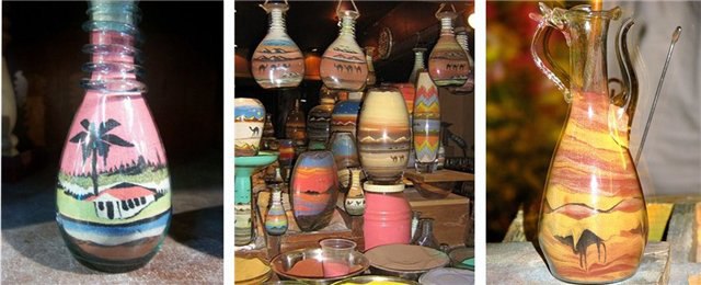 Рисунки из песка в бутылке