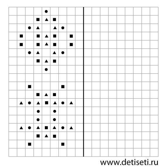 Перенести рисунок по клеточкам задание для детей