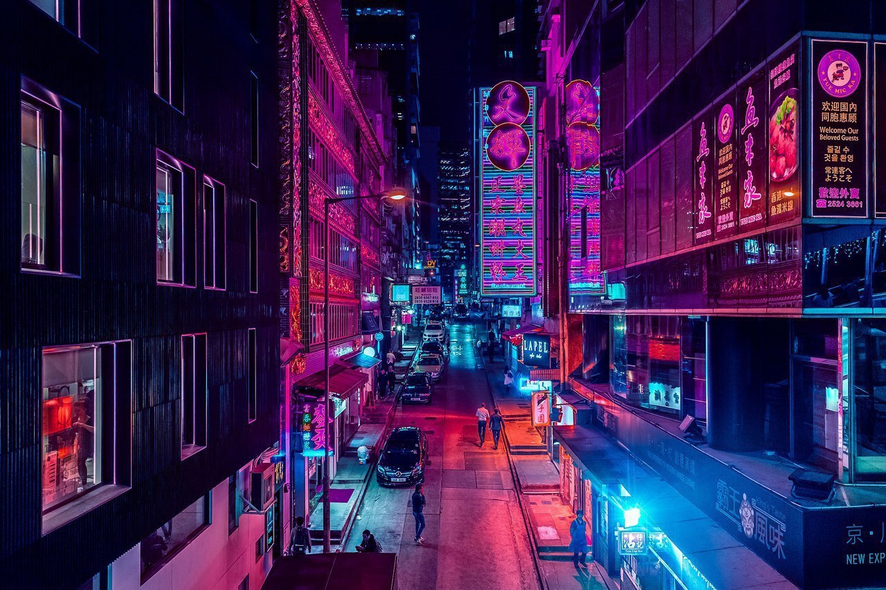 Токио улица Cyberpunk