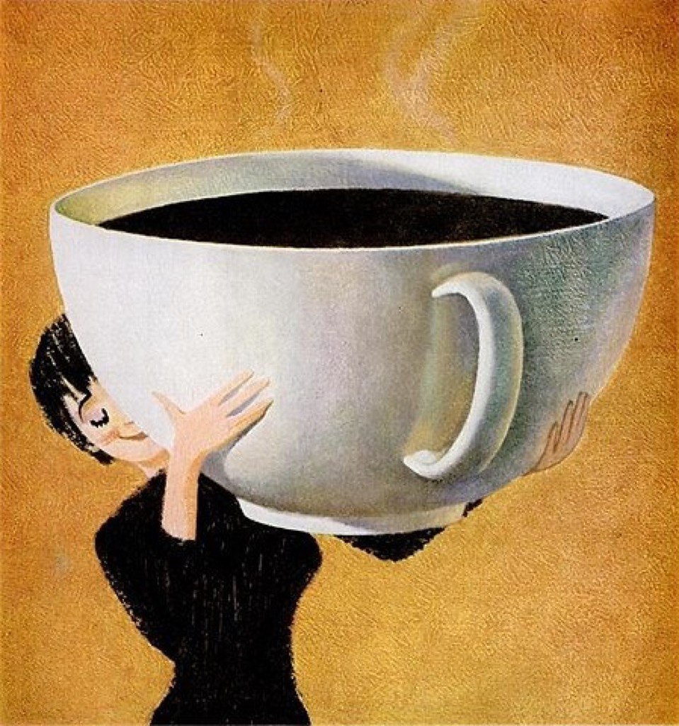 Смешная чашка кофе