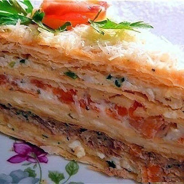 Лаваш с консервой сардина и яйцом и сыром