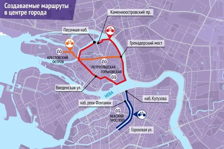 Велодорожки в санкт петербурге