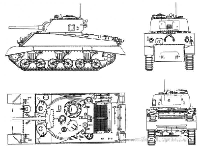 Шерман м4 чертеж