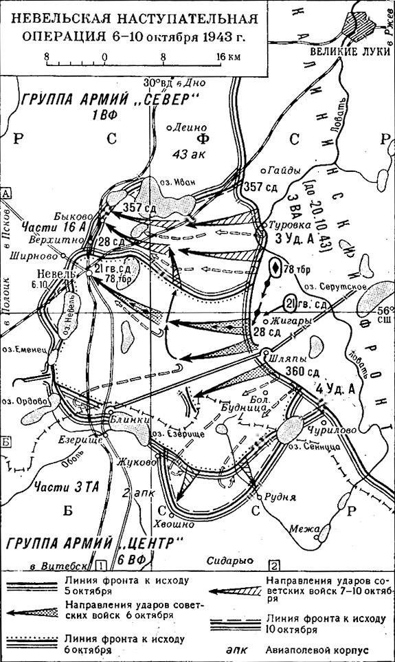 Карта вов 1943