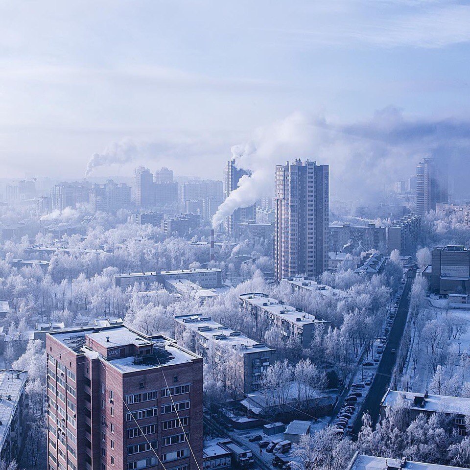 Зимнее утро в городе