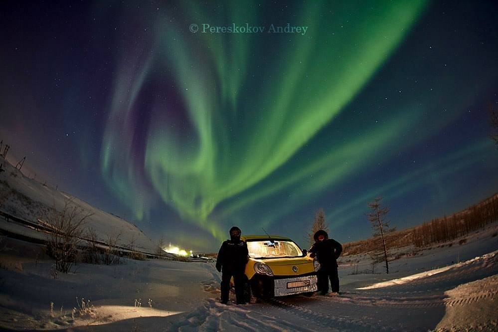 Северное сияние норильск фото