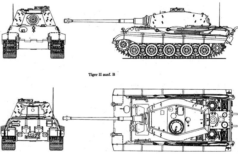 Чертеж танка тигр 1